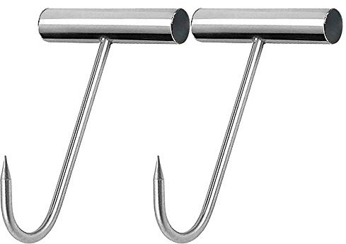 Grizef Stainless Steel 8 inch Hooks T-Handle Meat Boning Hook for Kitchen Butcher Shop Restaurant BBQ Tool kit (2Pack)