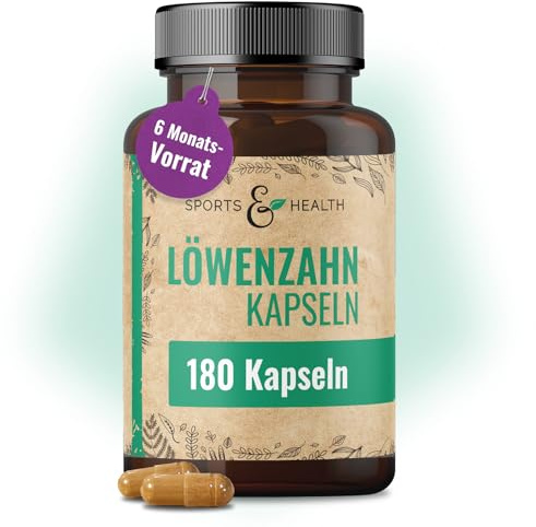 Löwenzahn Kapseln mit Löwenzahnwurzel Extrakt - 180 Kapseln Löwenzahnkur