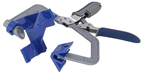 Abrazadera de ángulo Recto, Abrazadera de Agujero de Bolsillo de 90 ° Abrazadera en C Abrazadera de Esquina Fija Rápida para Carpintería