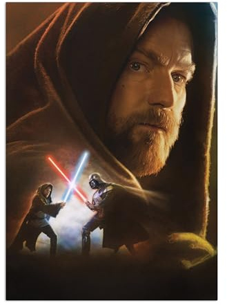 Displate Offiziell Star Wars MetallPoster Magnetische Befestigung Inklusive Lizenziert Bilder Hochwertiges Poster Obi-Wan Kenobi Poster 45 cm x 32 cm