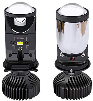 DAZLOR 60W / Par LáMpara H4 LED Proyector Lente Automobles Bombilla 8000LM Kit de ConversióN Hi/Lo Beam RHD LHD Derecha