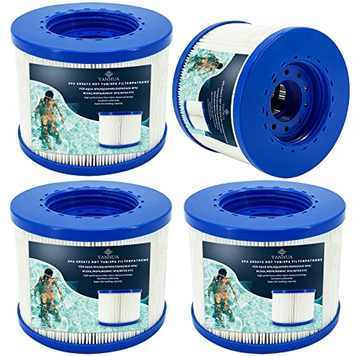 YANHUA Filtro de SPA para Filtro de SPA, Cartucho de Filtro Hot Tub/SPA con Rosca para Filtro de SPA Clever SPA, Adecuado para Aqua SPA/Aquaparx/Ospazia/Nordic SPA/Etc. (4)