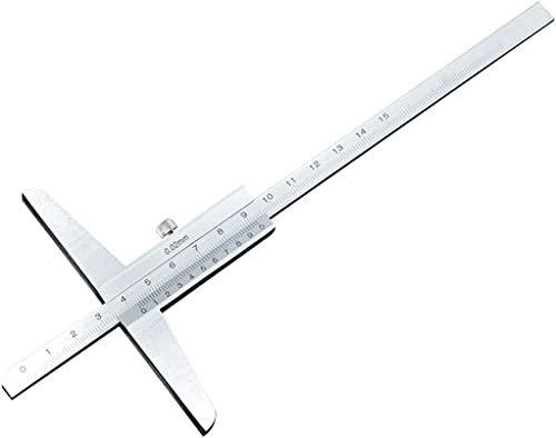 RAKUTE Messtiefenmesser Tiefenmessschieber Tiefenmessschieber Bereich: 0–150 mm Messschieber Messschieber