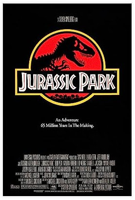 TONFON Jurassic Park 1993 Wandkunst, Deko, Bild, Gemälde für Wohnzimmer, Schlafzimmer, ungerahmt, 30 x 45 cm