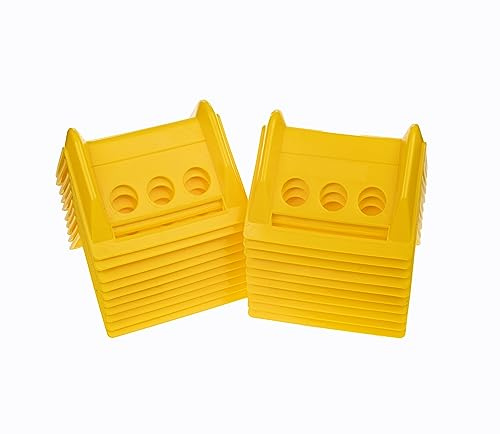 Dailydanny Flatbed Edge Protectors Heavy Duty Corner Tie Down Protectors Tie Down Corner Guard for Cargo Loads Shipping Yellow (20)