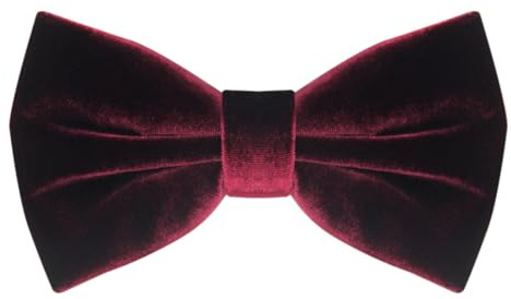 Luckyvestir Silk Velvet Bow Tie for Men, Pre-Tied Adjustable Bowties, Red Neckties for Men for Business Formal Tuxedo Party Wedding Graduation Banquet Gifts