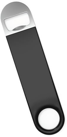 SIYOTO Abridor de Botellas de Cerveza de Acero Inoxidable, Duradero y Práctico, Negro, 18 x 4 cm