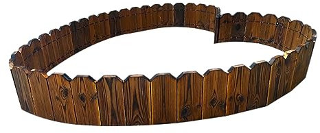 CAXUSD Clôture De Jardin Bois pour Aménagement Paysager Bordure De Pelouse Clôture De Jardin Diviseur De Élégant