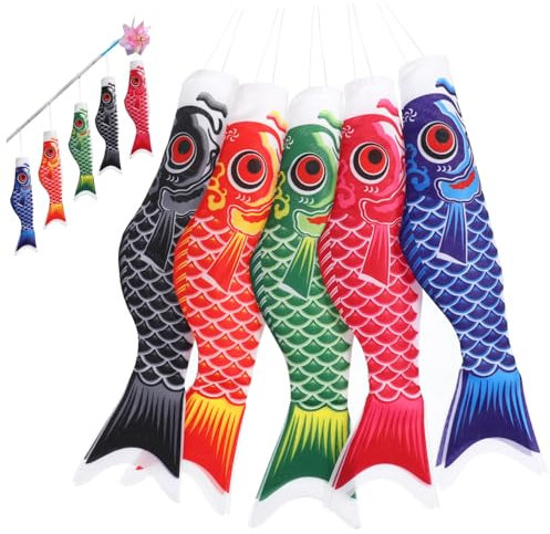 POPETPOP 10 Stk japanische Karpfenflagge wandverkleidung wand polsterung japanischer Koi-Fisch 40cm Drachen Banner Karpfen-Flagge Koinobori-Windsack Heimfeld Koi Karpfen Ornament