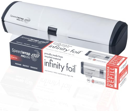 PROWRAP, Speedwrap Pro 300, High Quality, Infinitty Foil Dispenser with Cutter Including 1 Roll Kit, Ideal for Restaurants Kitchen, Environment-Friendly Food Wrap Solution, 30 CM