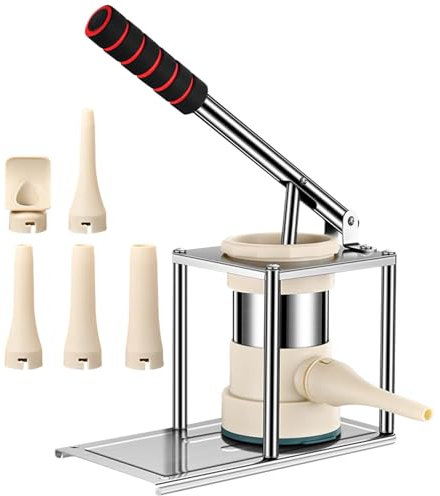 Macchina per insaccatrice per salsicce, insaccatrice manuale per salsicce,5 tubi di ripieno Macchina per ripieno manuale da cucina - Macchina per riempire, riempitrice per salsicce per hot dog con sa
