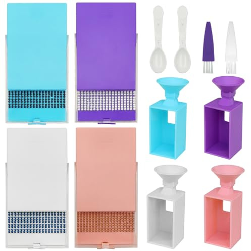 FineGood 8 set diamantkonstbrickor tillbehör, diamantkonstförvaring, diamantkonstverktygssatser vuxna, diamantförvaringstratt för gör-det-själv diamantkonstmålning