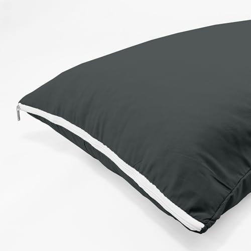 DALINA TEXTIL -Set de 2 Fundas para Almohada 45 x 150 cm, Funda de Almohada con cremallera, Protector de Almohada Juego de dos unidades, 100% Poliester