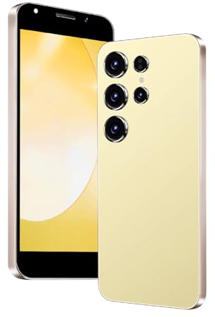 Fine Life Pro Téléphone déverrouillé, Smartphone 4G - LTE, Appareil Photo，2GB RAM, 16GB ROM, 128GB étendu, écran 5.0 Pouces, 4 Cores CPU, sans contrat (s27yellow)