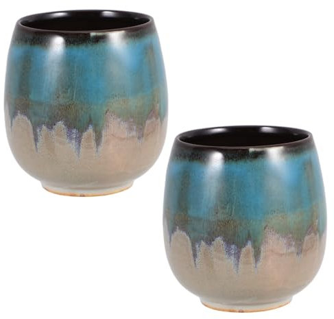 Gatuida 2stücke Keramik Kaffeetasse Teetasse Keramik Teetasse Henkeltasse Kaffeetasse Für Zuhause Büro Restaurant Kaffee Wasser Tee Und Andere Getränke