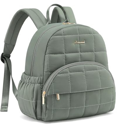 LOVEVOOK Small Backpack Purse for Women, Mini Puffer Backpack with Anti-theft Pocket, Lightweight Quilted Casual Daypack for Daily Work & Travel