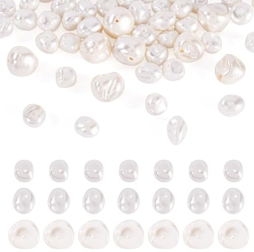 Spritewelry 70 perline di perle a forma di patata coltivate in acqua dolce naturale, distanziatori sfusi per braccialetti fai da te, collane, orecchini, creazione di gioielli