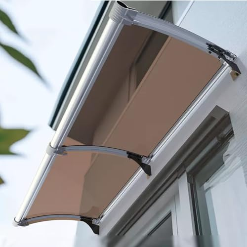 FGXHHS Pensilina per Porta d'ingresso Esterna, Grande grondaia, Finestra, Tenda da Giardino, lavello, tettoia in Lega di Alluminio, tettoia Curva per Tetto/Veranda/Patio (100x208 cm/39x82