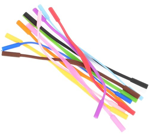 Cabilock 12 Correas Antideslizantes de Silicona Color Aleatorio para Gafas Infantiles, Sujetadores Deportivos Ideales para Correr y Patear para Niños y Niñas