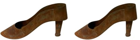 2er Set Pumps Damenschuhe zum Bepflanzen aus Edelrost 24 x 12 cm Pflanzschuhe Stöckelschuhe rostige Gartendeko Deko Schuhe Shabby Rost wetterfest Dekorative Pflanzgefäße in Schuhform Rostoptik