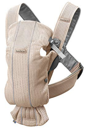BabyBjörn Babytrage Mini, 3D-Netzstoff, Perlmuttrosa