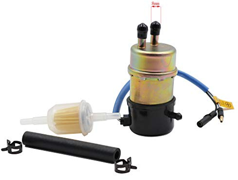 Elektrische Kraftstoffpumpe, 12 V, Kawasaki Mule Kraftstoffpumpe, 49040–1055, KAF620, 3000, 3010, 3020, 2520, 2500, 2510, 1000 (8 mm In/Outlet)