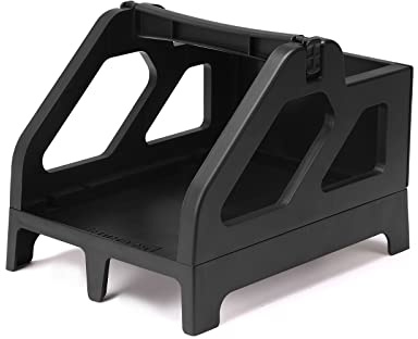 MUNBYN Label Holder for Rolls and Stack Fan-Fold Labels, ILH01, Black