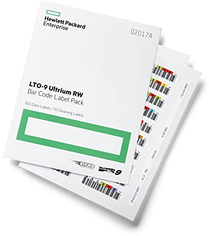 HPE LTO-9 Ultrium RW Bar Code Label Pack
