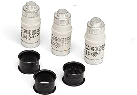 CusoTec NeoZed 3 Sicherungen mit 3 Passhülsen Set D02/D01 Schraubsicherung Schmelzsicherung 2 6 10 16 25 35 50 Ampere (16 Ampere)