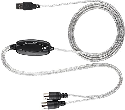 CHICIRIS MIDI-zu-USB-Kabel, MIDI-Kabel, Schnittstellenadapterkabel Tastatur für echtes Plug & Play