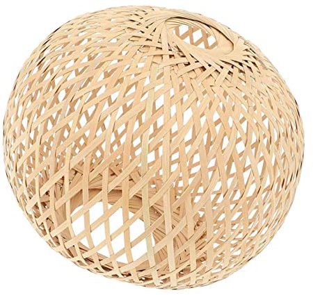 Sharplace Abat-jour tissé en Bambou, Plafonnier en Bambou Décoratif Plafonnier pour Restaurant, Salon, Chambre, 21x20cm