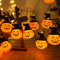 Jsdoin - Guirnalda de luces de calabaza para Halloween, funciona con pilas, decoración de Halloween, 5M, 20 LED para fiestas de Halloween, decoración de festivales