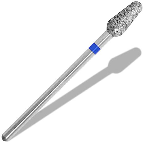 Vnjaoi punte per unghie coniche diamantate per cuticole, punte elettriche per unghie professionali per manicure, punte coniche con gambo da 3/32 (medie)