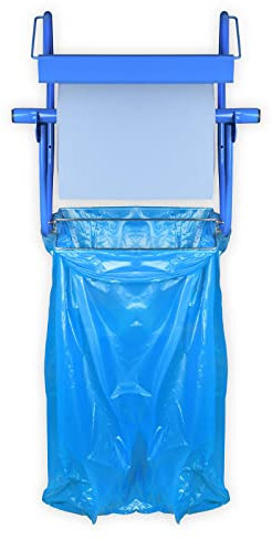 Wandhalter mit Müllsackhalterung für Putztuchrollen | für Industrierolle bis 40 cm Breite | Putzrollenhalter für Werkstatt, Industrie, Garage und Handwerksbetrieb