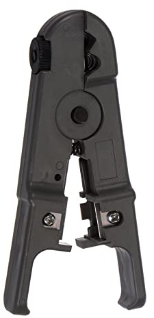 sourcing map Coaxial Cable Stripper Cutter Tool, 3.2-9.0mm for Stripping Round (STP & UTP) and Flat Ethernet TV Telephone Cables, Black