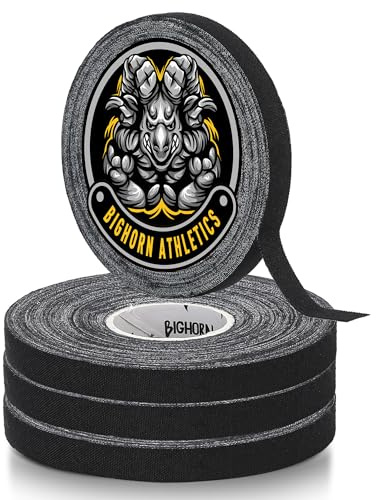 Bighorn Athletics Premium Finger Tape & Toe Tape | 4 Rolls for Superior Finger Support, Injury Protection, and Joint Stability | Ideal for Jiu-Jitsu, Climbers, & Trainers (0.3-Inch, Black)
