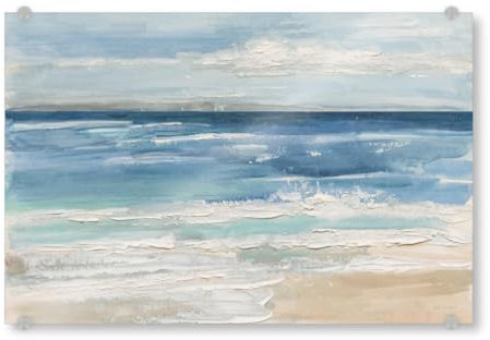 artboxONE Acrylglasbild 90x60 cm Abstrakt Meereswellen I Bild hinter Acrylglas - Bild Strand kste Meer