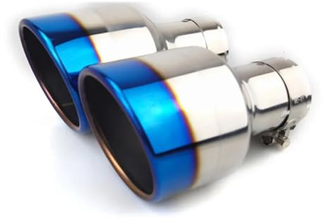 Garganta Cola Salida Tubo Escape Salida Inoxidable Para Silenciador Universal Coche Accesorios Modificación Punta Final Silenciador Tubo Silenciador Escape