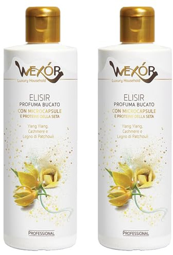 W. Elisir Profuma Bucato con Microcapsule e Proteine della Seta, Essenza Profumata per il Bucato, 200ml (Giallo Cashmere, 2 Unità)