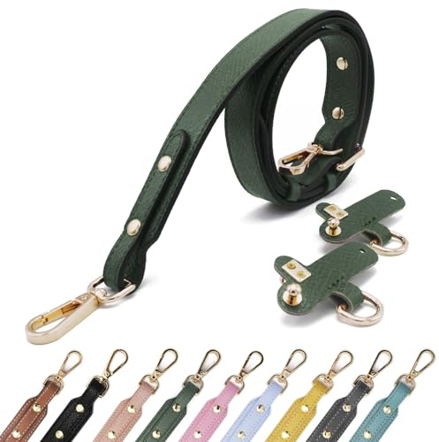 Taschenriemen Leder Taschengurt Henkel Schwarz Gold Ledergurt Taschengurte Zum Wechseln Taschenband Umhängegurt für Longchamp dunkelgrün