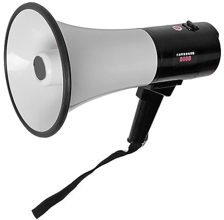 lyrlody 40 W Tragbarer Megaphon-Bullhorn-Blashorn-Lautsprecher mit Lithium-Batterie-Handheld-Design für Bodenstall-Hawking, Informationsverbreitung, Community-Werbung
