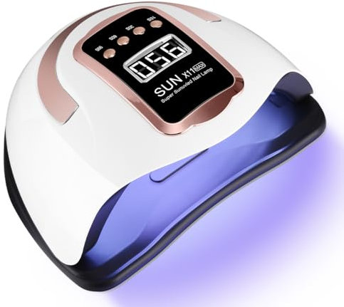 Zawaer LED UV Lampe für Nägel, 280W 66pcs Lampenperlen Professioneller Nageltrockner für Gelnägel, Schnell Trocknen Nagellampe mit 4 Timern LCD Display und Auto-Sensor, für Haus und Salon Maniküre