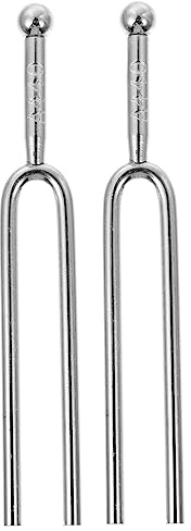 A 440hz Gitarren Stimmgabeln aus Aluminiumlegierung, Silber | Klarer Ton, Präzises Stimmen, 2 Stück für Instrumente, Kompakte Form, A-ton