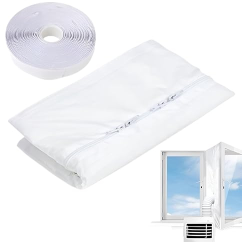 Window Seal for Portable Air Conditioner, Casement Window Vent Kit, Insulation Venting Solution for Home, Garage, Basement, Living Room, Bedroom, and Tumble Dryer Use, 82.68x35.43 Inches