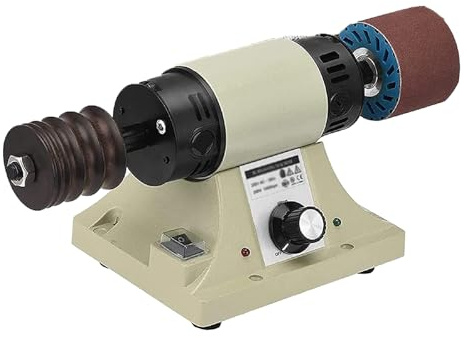 Leather Polishing Burnishing Machine, 350W Electric Leather Polishing Machine, 0-8000RPM Leather Edge Grinding Machine, DIY Leather Edge Grinder for All Vegetable Tanned Leather Products