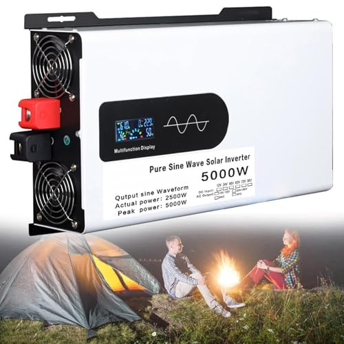 5000w 6000w 8000w 10000w 12000w De Voltaje De Onda Sinusoidal Pura Coche-Convertidor Coche 12v 24v 48v 60v 72v 96v a 110v/220v Inversor,para Portátiles, Camiones, Casas,camionetas, Casas Rodantes