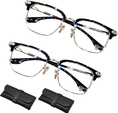 Pro Glasses, Pro Multi-focal Reading Glassess, Anti-Blue Multi-focal Adjustable Reading Glasses for Men Women Seniors