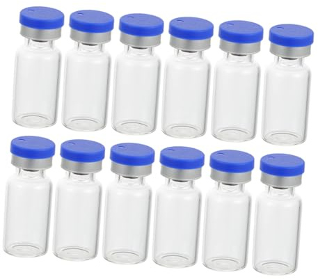 Hohopeti Lot de 50 Flacons en Verre de 3ml, Petites Fioles Anti-fuite et Format Poche, pour L'industrie Pharmaceutique Chimie