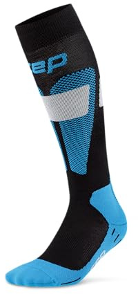 CEP MERINO SKISOCKEN HERREN TALL 3.0 – Warme Skisocken aus Merinowolle für Wintersport – Komfortable Skistrümpfe Herren, atmungsaktiv und mit optimaler Passform – Black/Blue