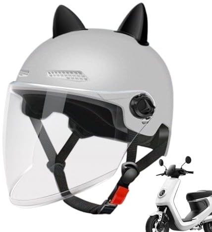 Casco da scooter – da equitazione regolabili per pendolari sicuri, guscio rigido leggero con visiera parasole, copricapo protettivo ventilato per uomo e donna ciclismo moto bicicletta